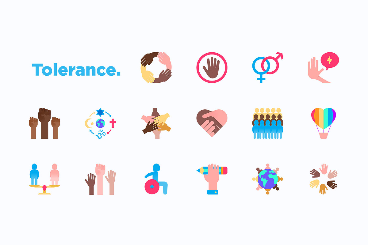 Tolerance | 16 Flat Icons Set, a Solid Icon by Alex Blogoodf (Photo 6 of 12)