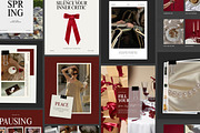 The Bordeaux Social Media Kit, a Social Media Template by Pani Temp. (Thumbnail 1 of 12)