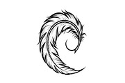 Vintage Feather Swirl SVG Bundle, an Illustration by Creativeshirt (Thumbnail 7 of 31)