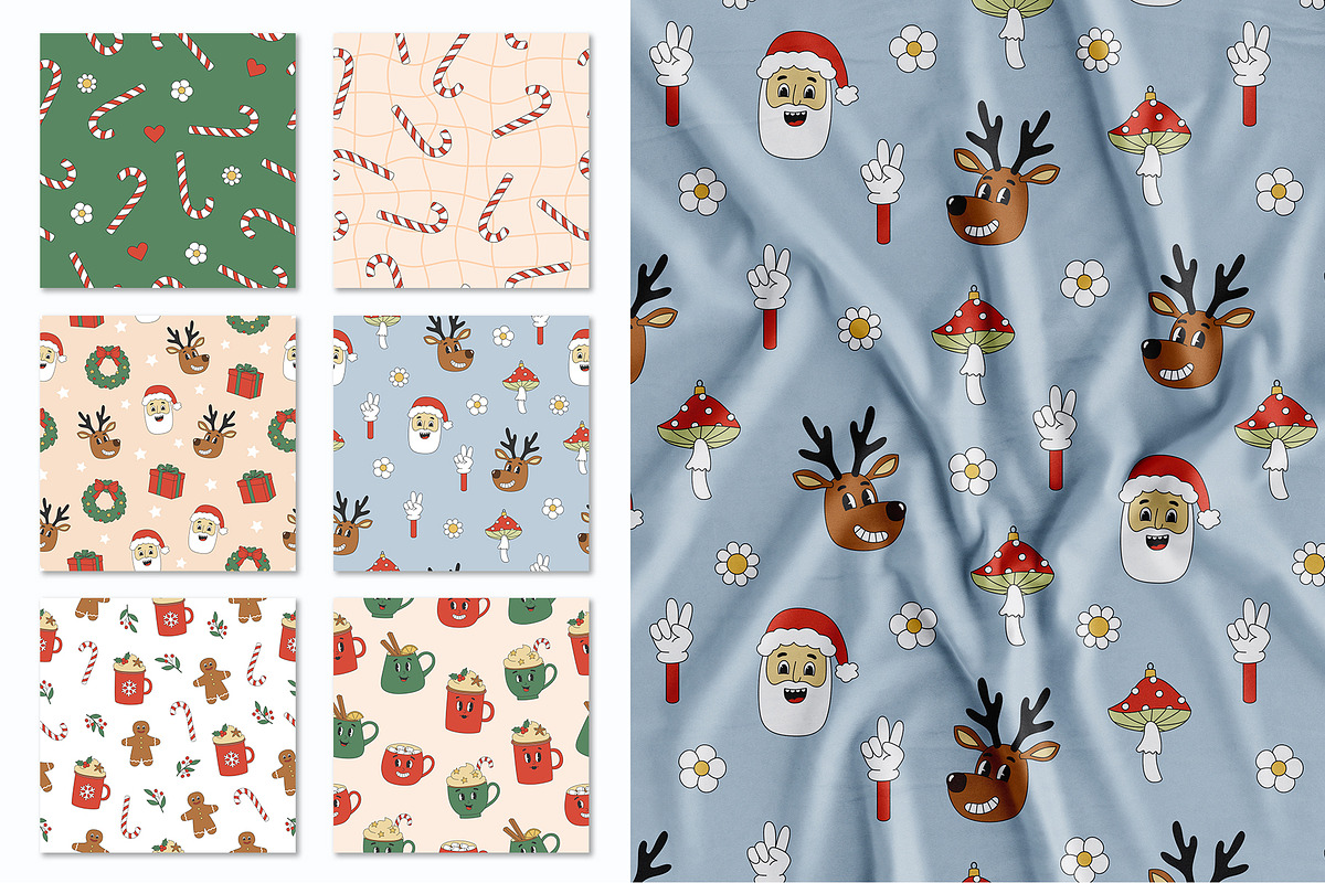 Groovy Christmas Collection, a Seasonal Illustration by yarynabo (Photo 7 of 9)