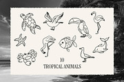 Tropical Doodle - Hand-Drawn Set, a Seasonal Illustration by Invisual Studio (Thumbnail 6 of 13)