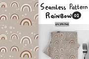 Rainbow seamless pattern Vol 01, a Pattern Graphic by RizkaNurfazrina (Thumbnail 1 of 7)