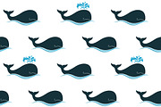 Whales vector set, a Background Graphic by InkySplash (Thumbnail 2 of 3)