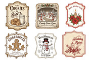 Vintage Christmas Labels Sublimation, an Illustration by Dream Creation (Thumbnail 7 of 8)