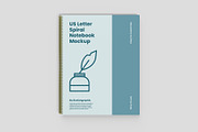US Letter Spiral Notebook Mockup, a Books & Magazine Mockup by Illusiongraphic (Thumbnail 10 of 32)