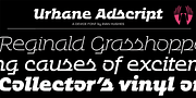 Urbane Adscript, a Script Font by Device (Thumbnail 7 of 7)