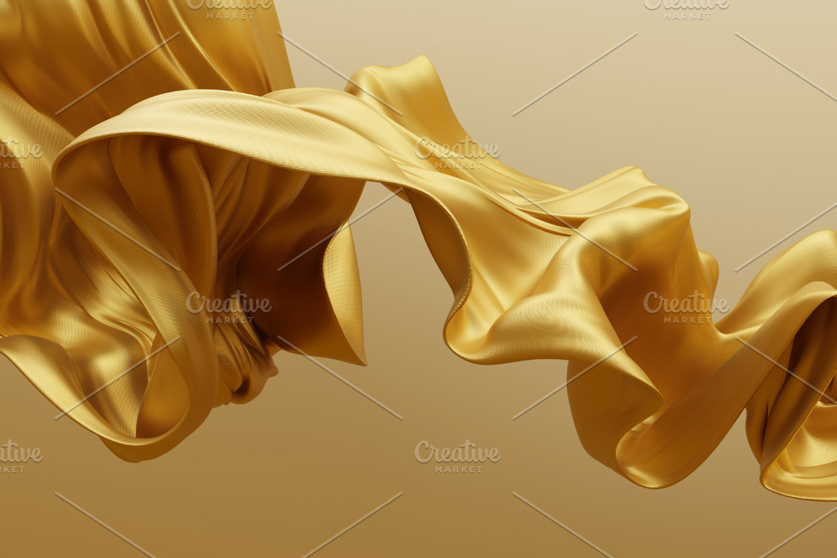 Luxury gold fabric, an Illustration by ArtBackground