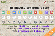 12000 Massive Vector Icons Bundle #1, a Solid Icon by Optimistic Designs (Thumbnail 3 of 5)