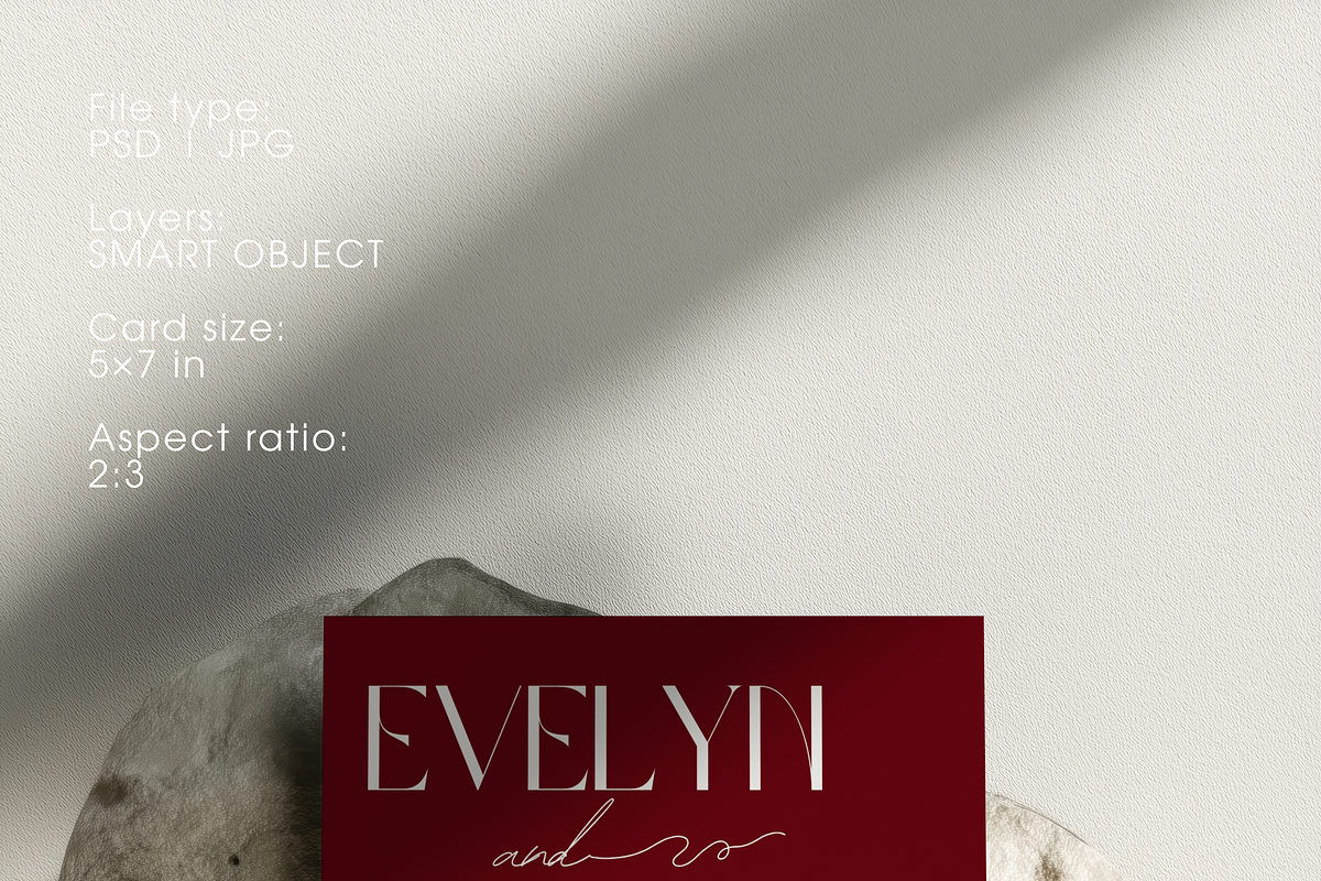 Neutral Stone 5x7 Invitation Mockup, a Product Mockup by Serenefeeling (Photo 3 of 6)