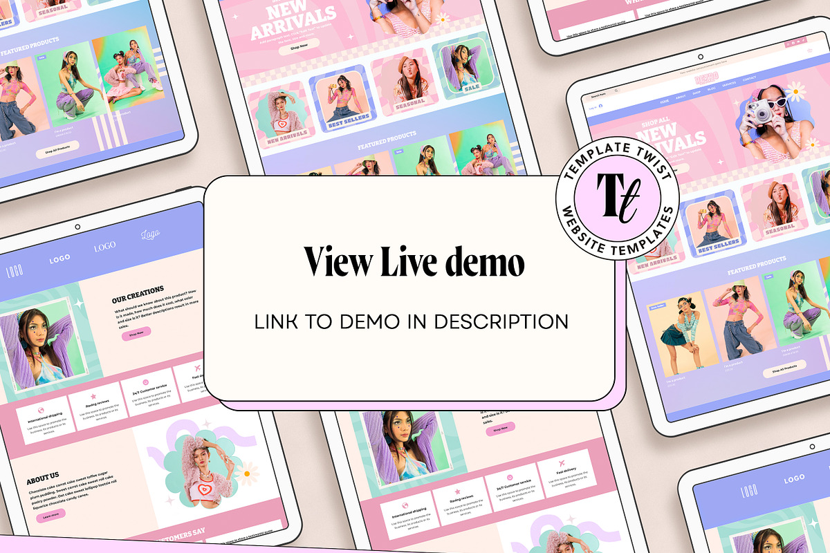 Bold Retro Aesthetic Wix Template, a Wix Template by Template Twist Shop (Photo 3 of 10)
