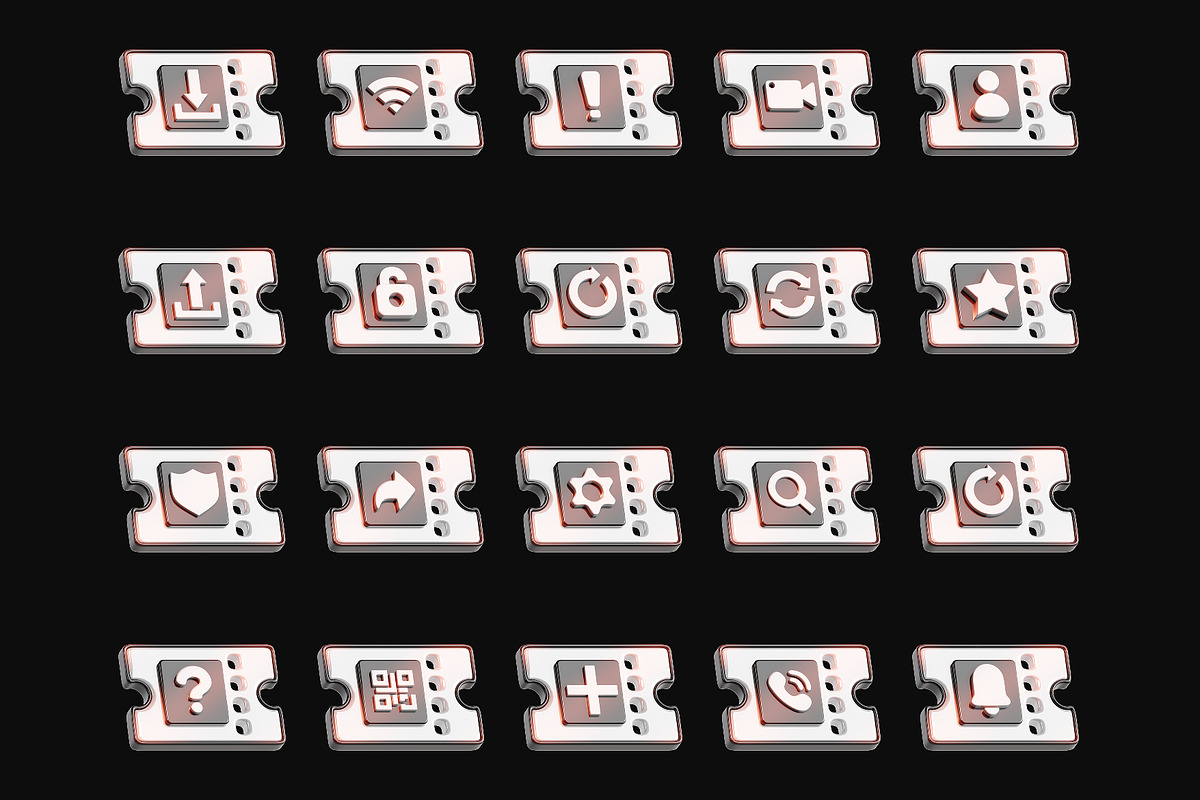 Coupon 3D Icon Set, an Object 3D Model by Eklip Studio (Photo 2 of 3)