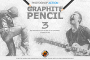 Graphite Pencil 3 Photoshop Actions, an Action Add-On by GrafxFun (Thumbnail 1 of 5)