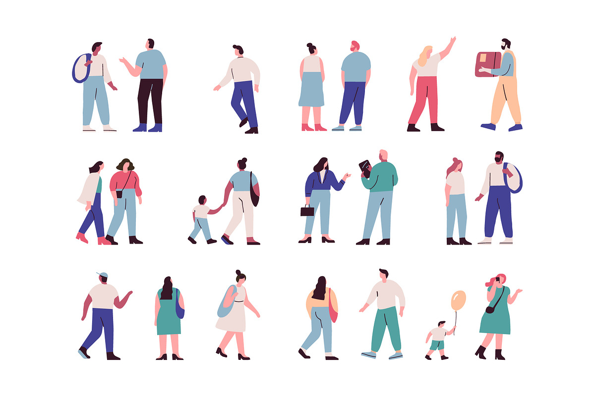 Vector Crowd People bundle, a Person Illustration by Vector_Art (Photo 2 of 11)