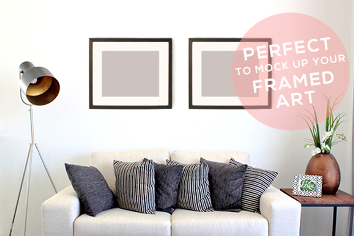 F189 Sofa Wall Mock Up, a Product Mockup by UpStyled (Photo 3 of 4)