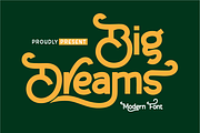 Big Dreams, a Sans Serif Font by twinstd (Thumbnail 1 of 13)