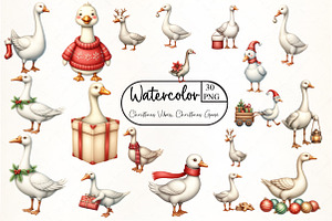 Christmas Vibes, Christmas Goose Png, an Illustration by CrexoraLab