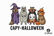 Halloween Capybara Sublimation PNG, an Illustration by Dream Creation (Thumbnail 8 of 17)