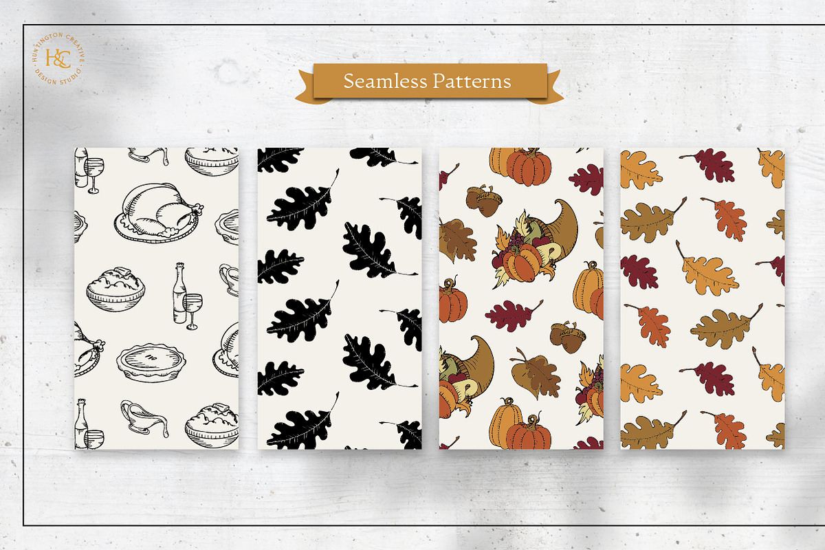 Hand Drawn Thanksgiving Images, a Seasonal Illustration by H&C Drawings & Designs (Photo 11 of 15)