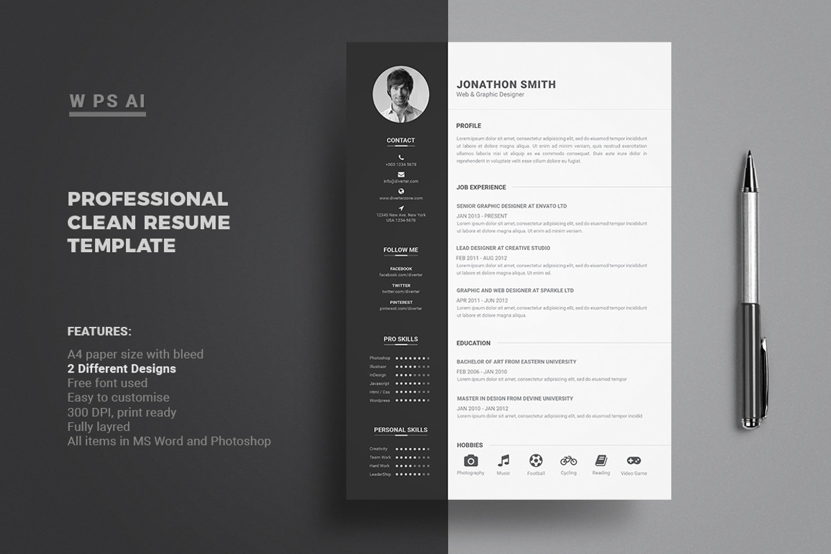 Resume/CV, a Resume Template by Diverter (Photo 1 of 5)
