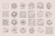 Celestial Boho Clipart – 96 Vectors, a Decorative Illustration by MuzaArtStudio (Thumbnail 7 of 10)