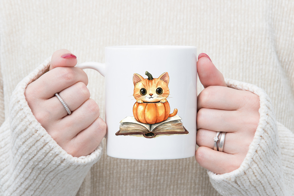 Cute Halloween Reading Clipart, an Illustration by designcity5 (Photo 4 of 5)