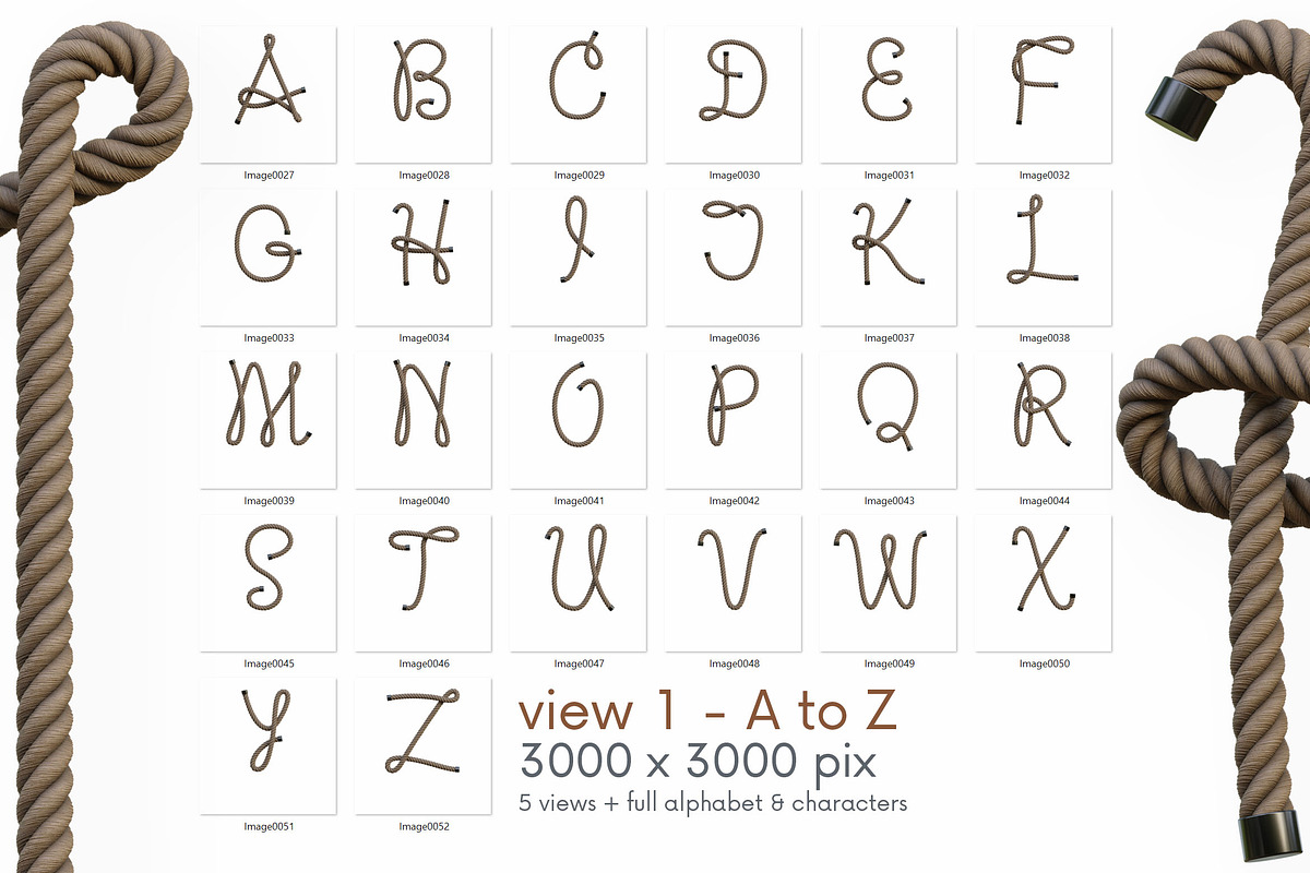 Rope - 3D Lettering, a Graphic by MIIM (Photo 7 of 9)
