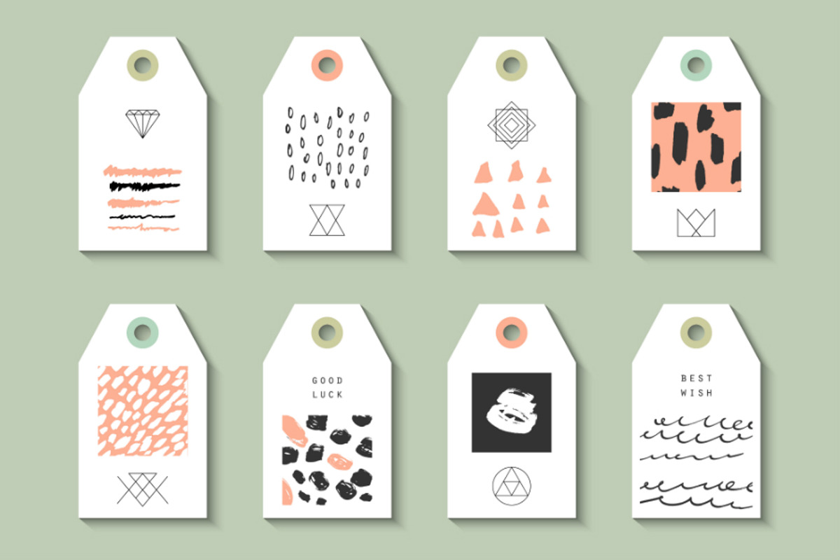 Marker textures,25 cards,8 gift tags preview 4