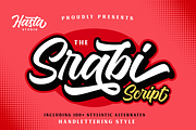 Srabi Script, a Script Font by hastatypestd (Thumbnail 1 of 10)