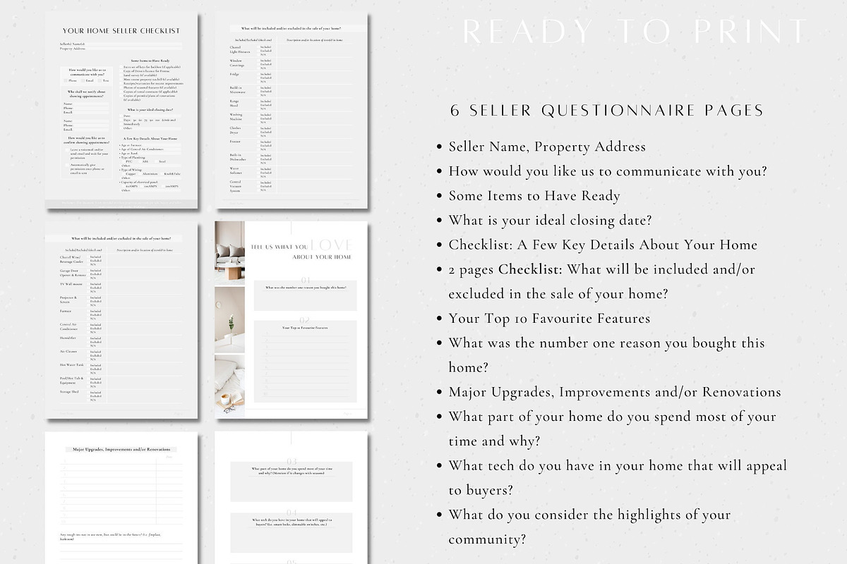 2 Real Estate Buyer Seller Checklist, a Marketing Template by ZoaniDesign (Photo 3 of 10)