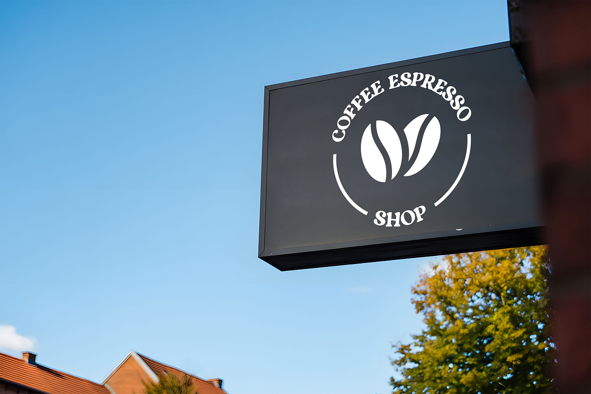 Logo Mockup black Hanging Sign, a Mockup by GenesisCreativeCo (Photo 3 of 3)