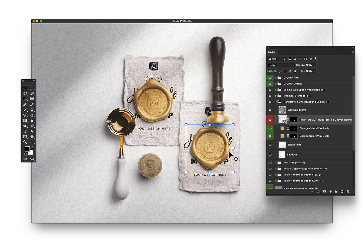 Wax Seal Card Mockup, a Product Mockup by Custom Scene (Photo 7 of 11)
