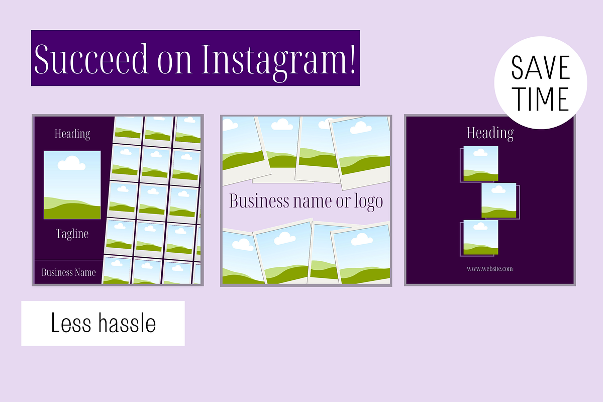 455 Canva Purple Instagram Template, a Social Media Template by Emerald Eyes Design (Photo 10 of 11)