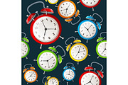 Alarm Clock Pattern Background. | Graphic Patterns ~ Creative Market