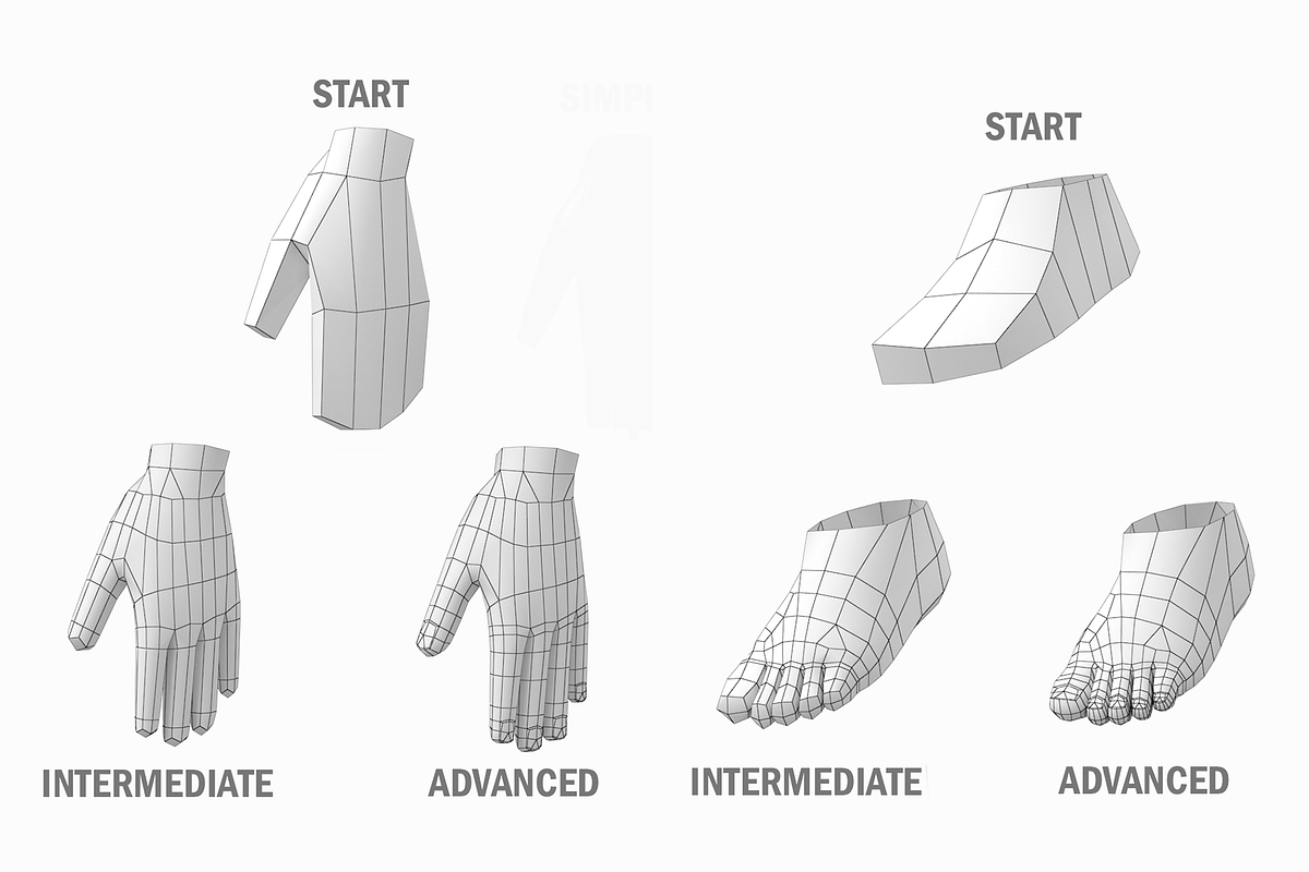 Male Low Poly Base Mesh in T-Pose, a Characters & Person 3D Model by VK Studio (Photo 9 of 11)