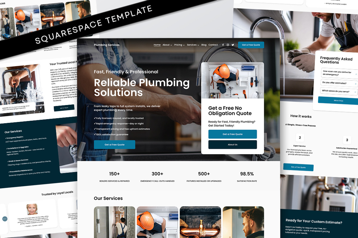 Plumbing Squarespace Template, a Squarespace Template by Template Twist Shop (Photo 1 of 10)