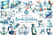 Beach Wedding Set Clipart, an Illustration by SinaCreation (Thumbnail 1 of 5)