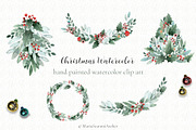 Watercolor Christmas Collection, a Decorative Illustration by MariaScaroniAtelier (Thumbnail 2 of 11)