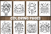 Kawaii Cute Thanksgiving Coloring, a Seasonal Illustration by Design Station (Thumbnail 4 of 5)