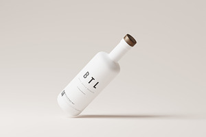 White Matte Bottle Mockups