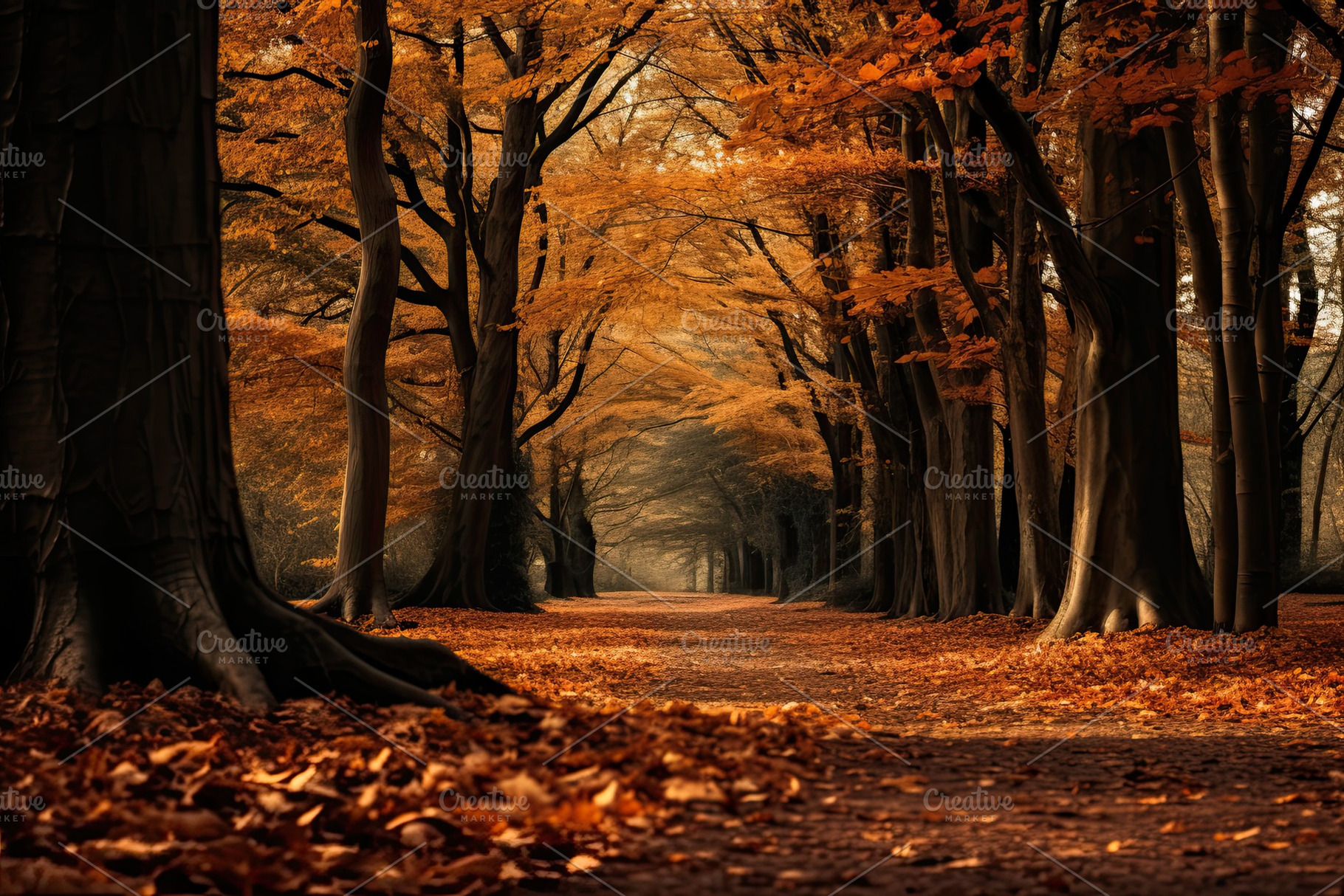 Beautiful autumn forest landscape wi, a Photo by Iftikhar Alam
