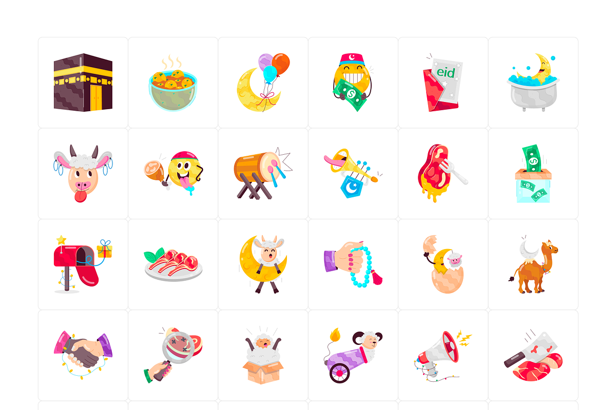 Animated Eid-ul-Adha Stickers, an Emoji Icon by Vectors Market (Photo 5 of 7)