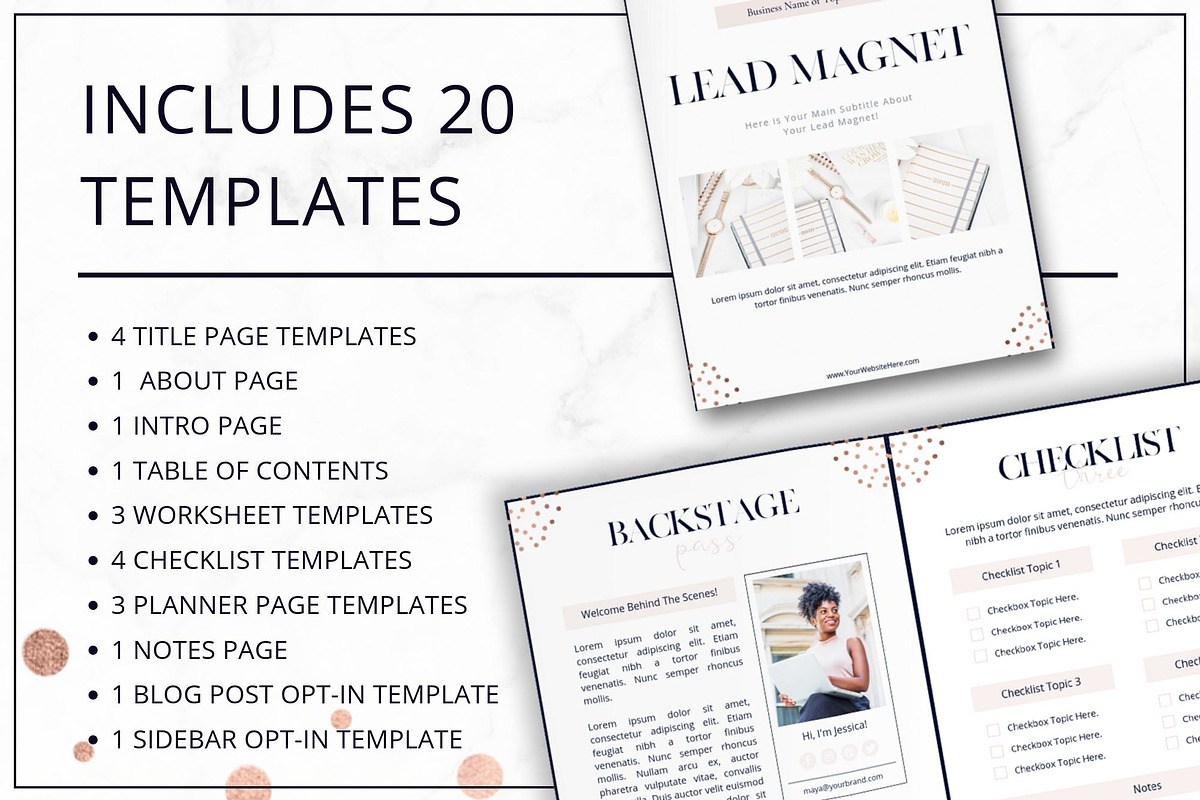 Lead Magnet Freebie Canva InDesign, a Magazine Template by Lady Boss Studio (Photo 3 of 10)