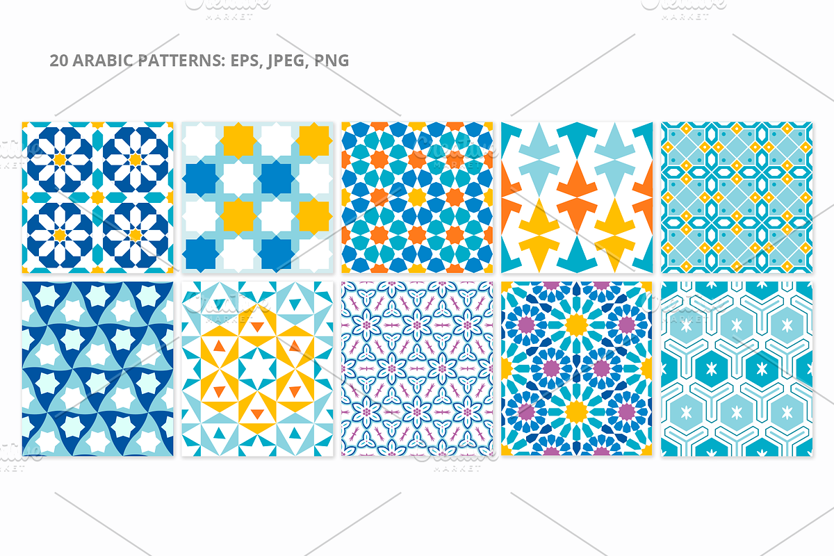 Decorative Arabic patterns, a Pattern Graphic by GlebTagirov (Photo 5 of 6)