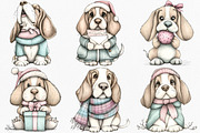 Whimsical Christmas Cute Dog Clipart, an Illustration by Canvas Craft (Thumbnail 4 of 7)