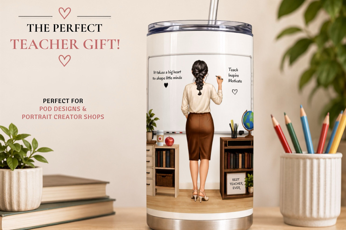 Teacher Portrait Creator Clipart, an Education Illustration by ColorfulPT (Photo 5 of 7)
