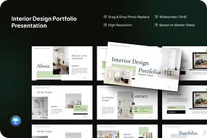 Interior Design Portfolio Keynote, a Presentation Template by SquidPixey
