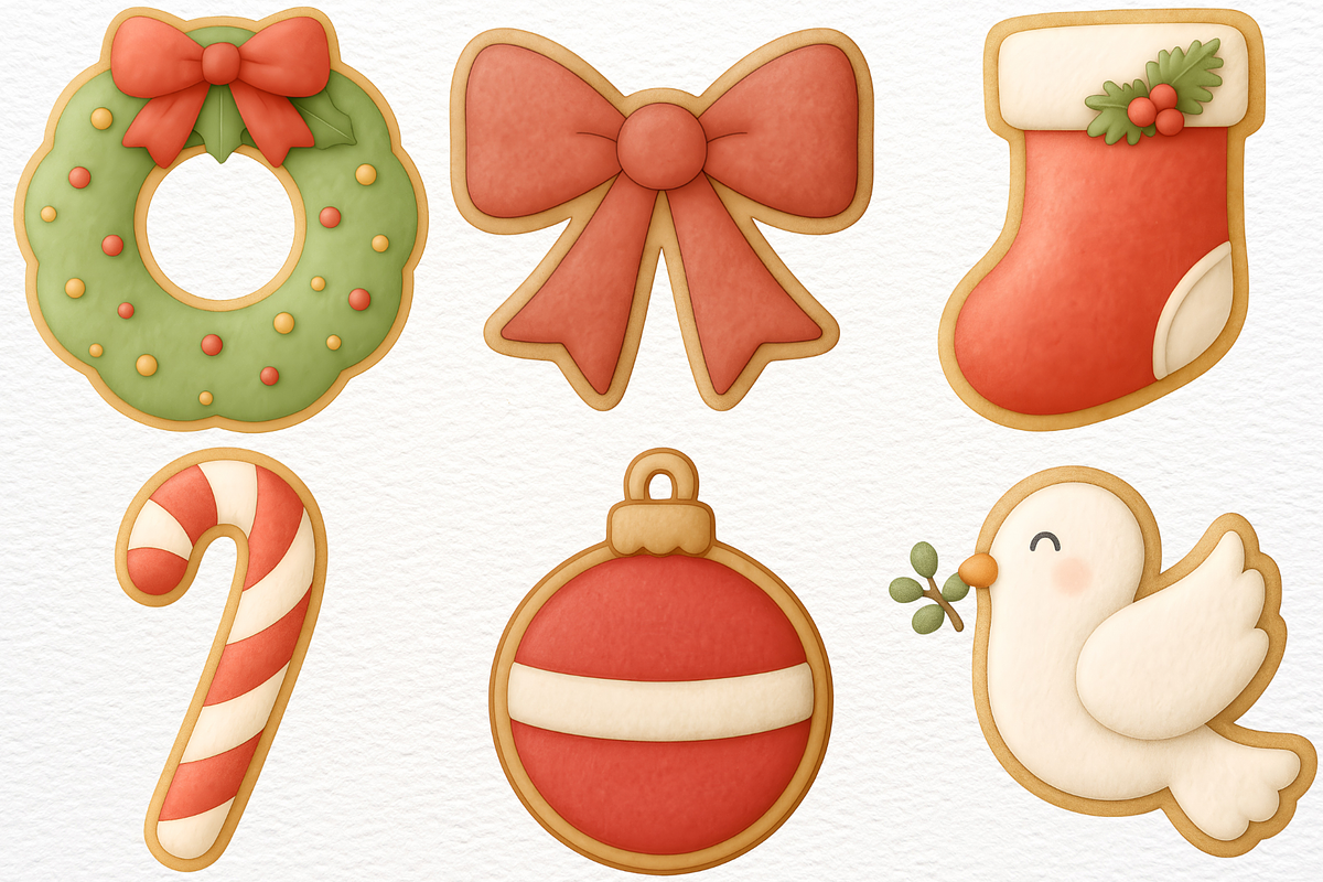 Christmas Gingerbread Cookies PNG, a Food Illustration by SugarCloudStudioArt (Photo 6 of 6)