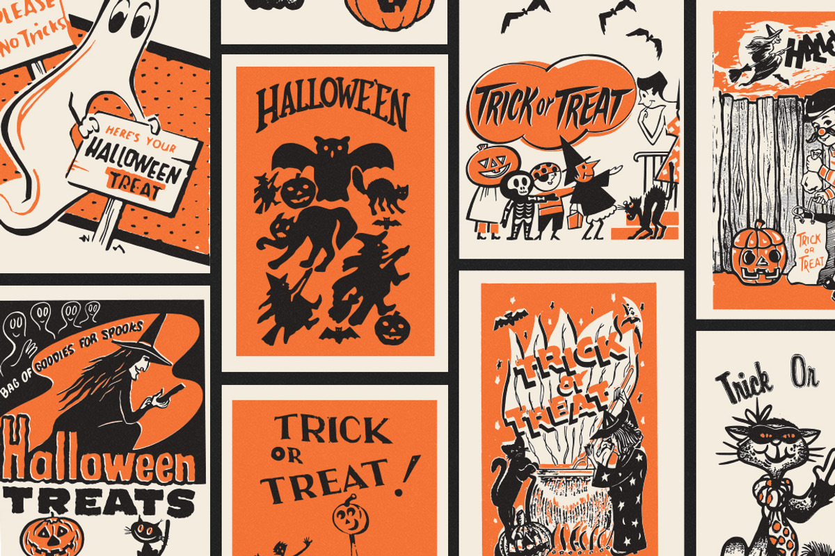 Retro Halloween Design Kit, a Seasonal Illustration by Retro Machine (Photo 3 of 15)