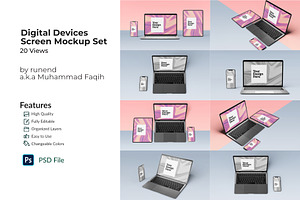 Digital Devices Screen Mockup Set