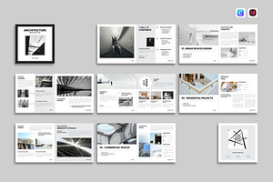 Architecture Portfolio Template, a Brochure Template by Spark_Creative